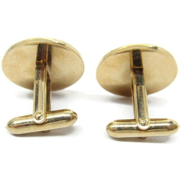 La Mode Vintage Cufflinks Karet Klad  Jade? Round Fluted Design - Picture 4 of 13